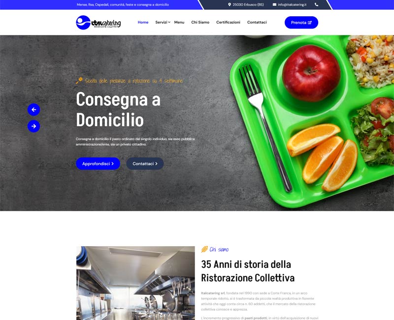 Creazione e gestione Sito web Italcatering.it